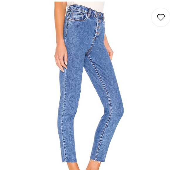 BLANK NYC Great Jones in Varsity Blue Snap Front Raw Frayed Hems Sz 27 - Picture 8 of 14